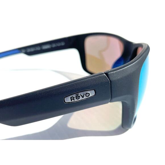 Revo POINTE Sunglasses Matte Black POLARIZED Blue Water Lens RE 1237 11 BL NEW - Picture 2 of 14